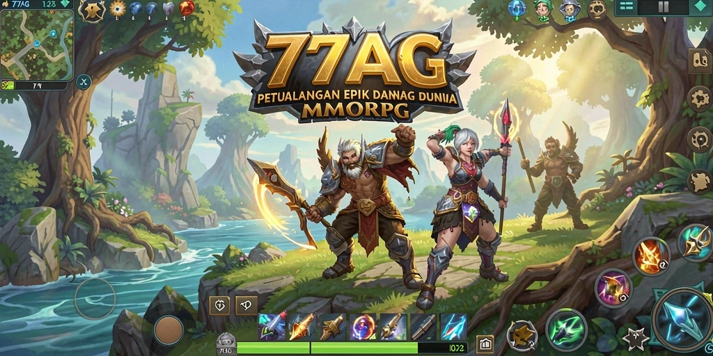 Tampilan menarik dari gameplay 77AG dalam dunia MMORPG.