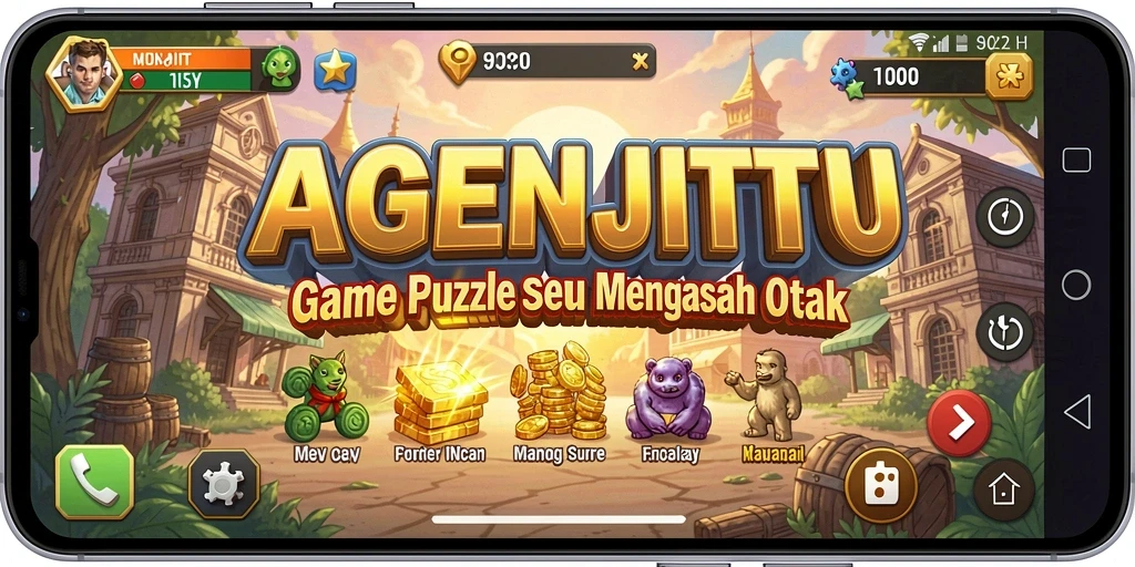Screenshot gameplay AGENJITU menampilkan tantangan puzzle yang menarik.