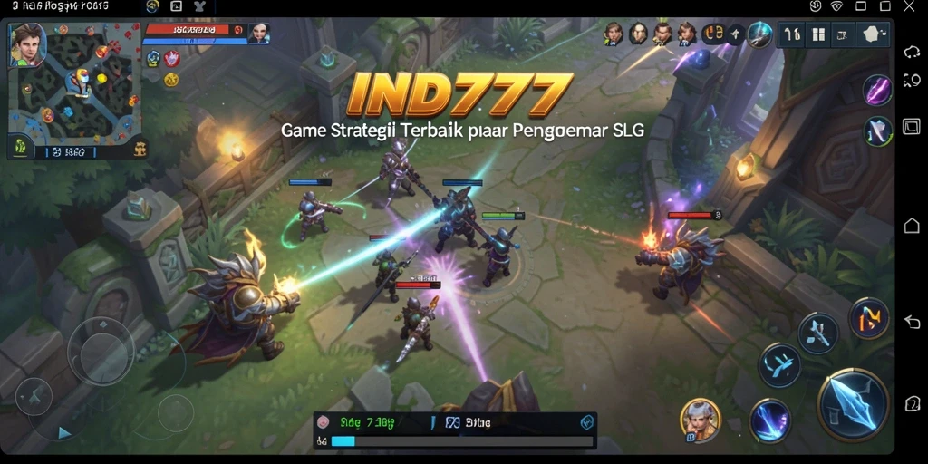 Tangkap layar menampilkan pertempuran strategi di IND777.