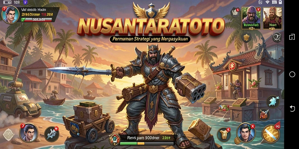 Tampilan utama NUSANTARATOTO yang menunjukkan strategi dalam gameplay.