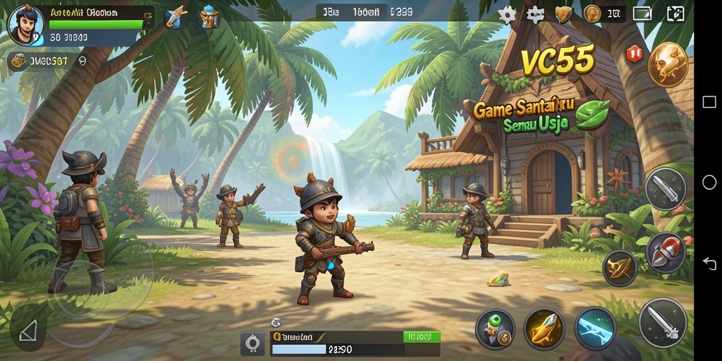 Tampilan gameplay VC55 yang penuh warna dan menarik.