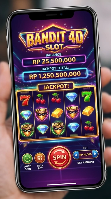 Tampilan utama aplikasi bandit4d yang menarik dan user-friendly.